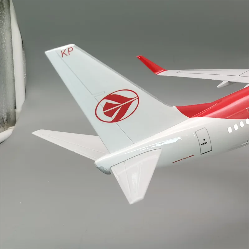 47CM Speelgoed Model Hars 1/85 Schaal B737-800 Algerije Airways Vliegtuig Model Display Stand Luchtvaart Decoratie Ornamenten Collectie
