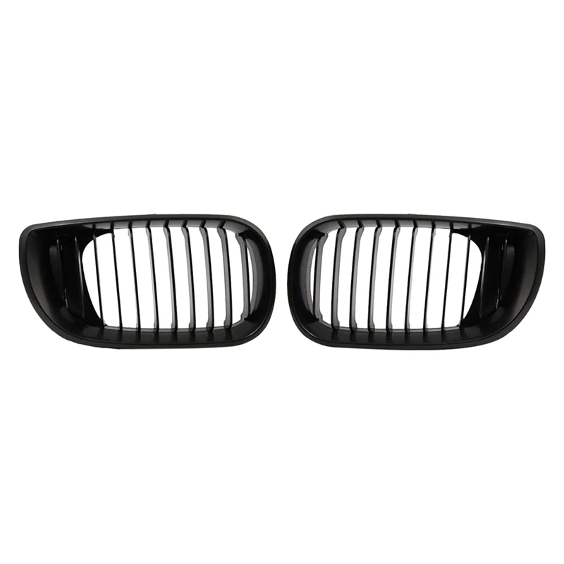 Front Bumper Kidney Sport Grille Grill Replacement for BMW E46 4D 318I 320I 323I 328I 2002-2005 Matte Black