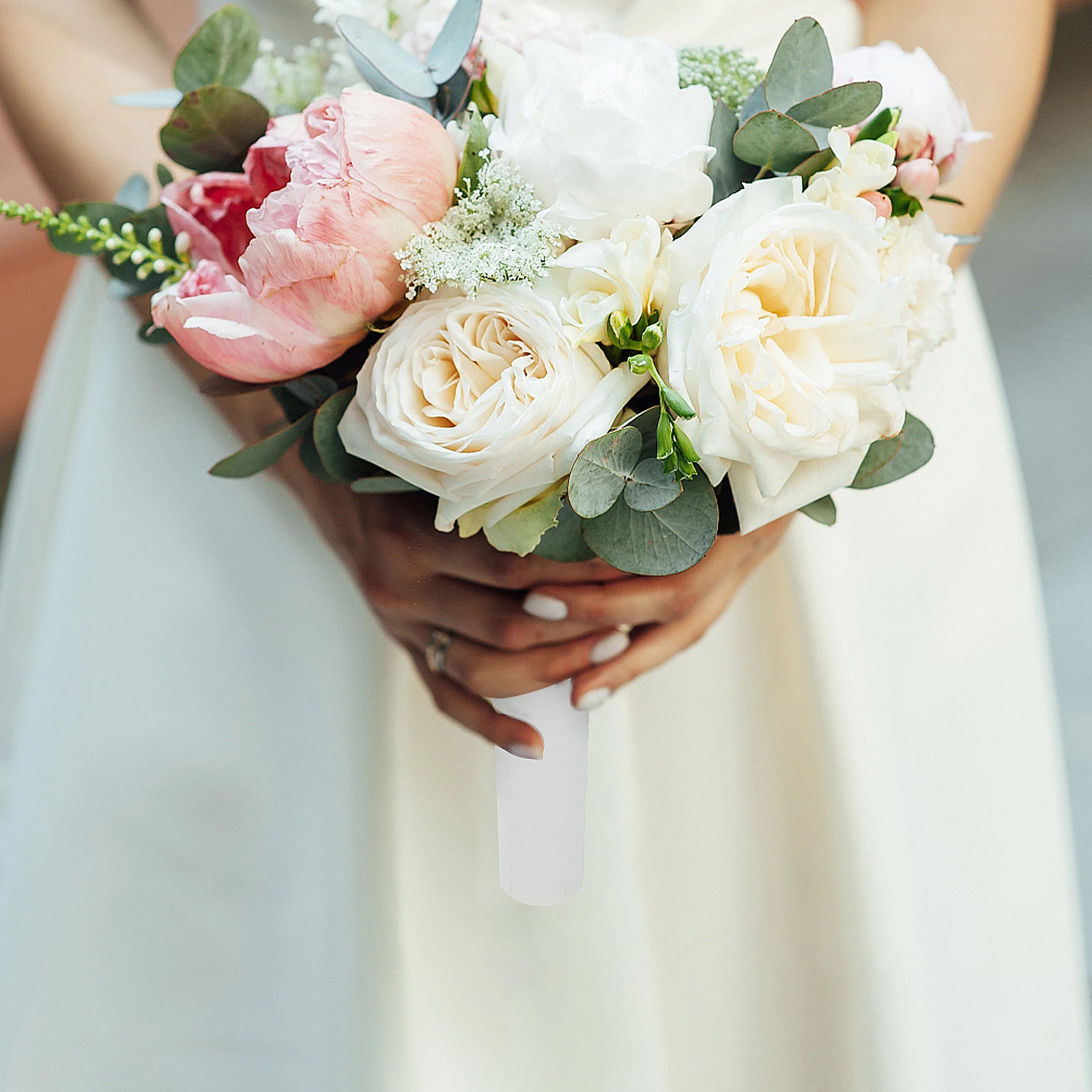 

4pcs Plastic Bouquet Holders Wedding Bridal Floral Handle Diy Flower Arrangement Tool Handmade Bouquet Support For Bridal Shower