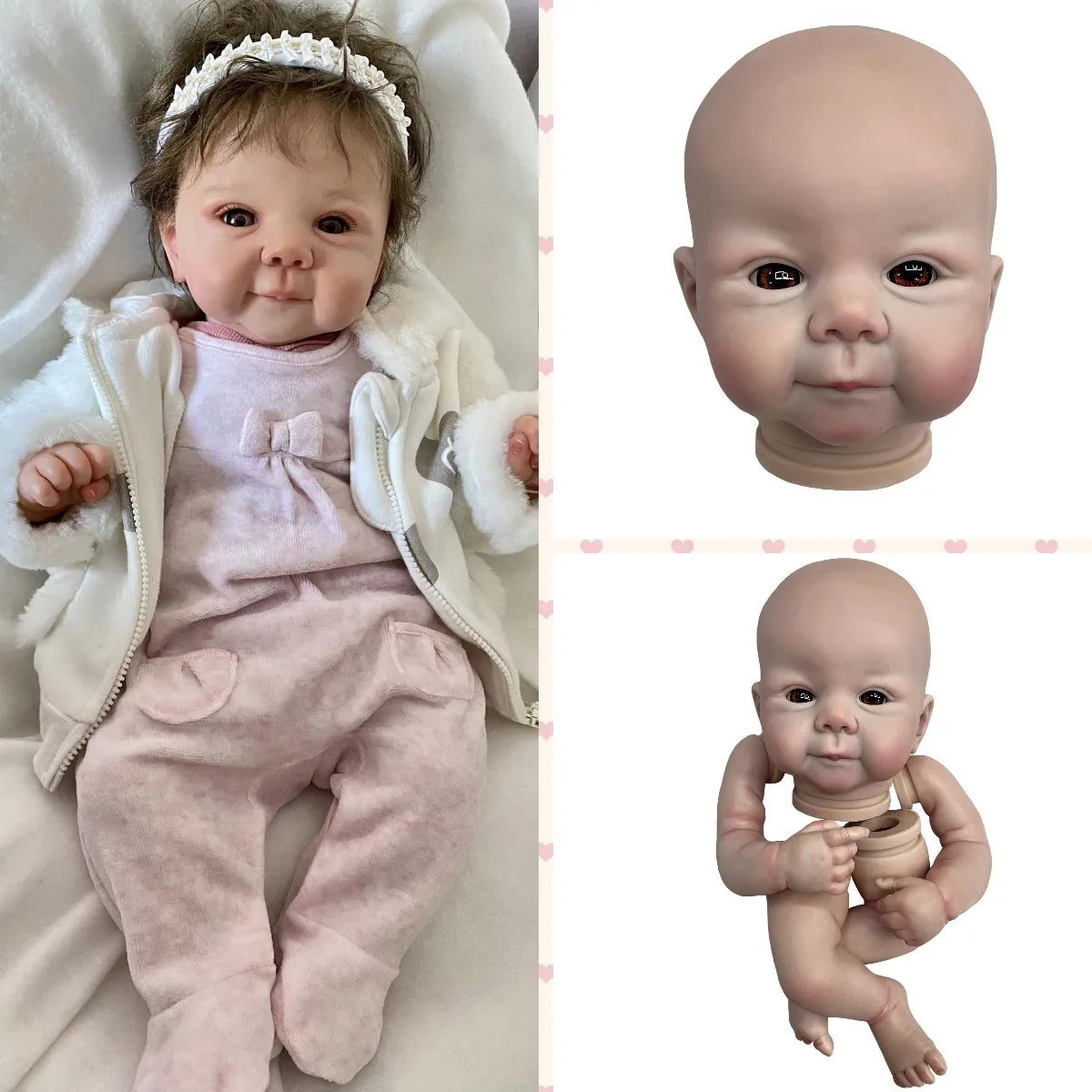 

19 Inch Juliette 3D Painted Reborn Doll Kits already Handmade Newbron Kits Unassembly Boneca Bebe Reborn Kit Reborn Pintar