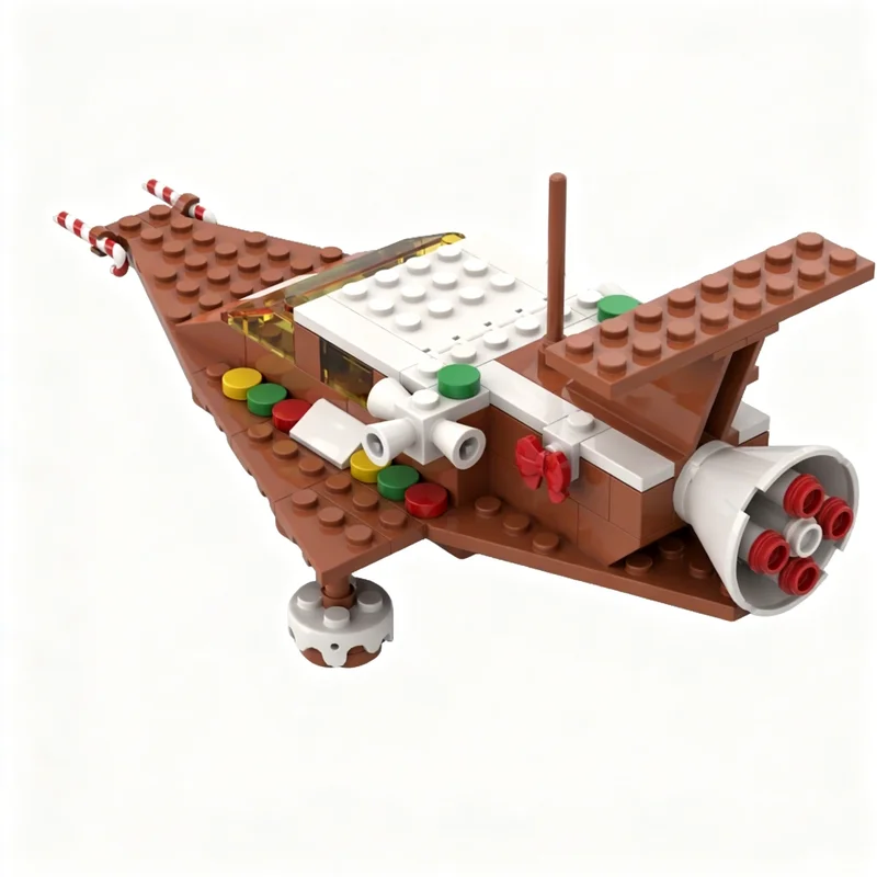 144pcs MOC Classic GB Tron Santa S Space Transport Model Building Blocks Toy Construction Christmas Gifts Assemble Kids Idea