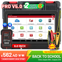 LAUNCH X431 PRO V5.0 Car Diagnostic Tools Automotive Full System ECU Coding Active Test OBD2 Scanner 37 Reset CAN FD DBScar VII