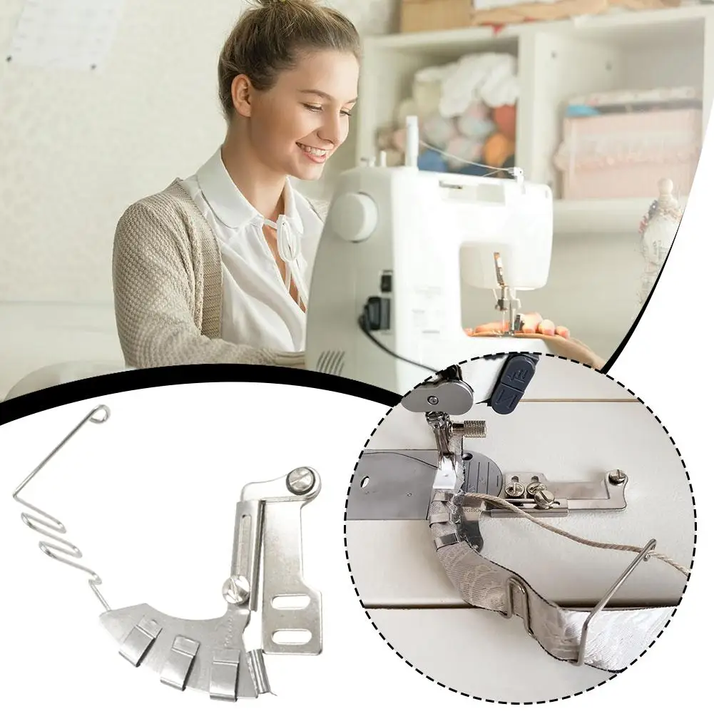 New 4in1 Sewing Machine Rope Puller Top Bottom Feed Sewing Foot DIY Bedding Guide Adjustable Walking Machine Pillow Accesso Y4I0