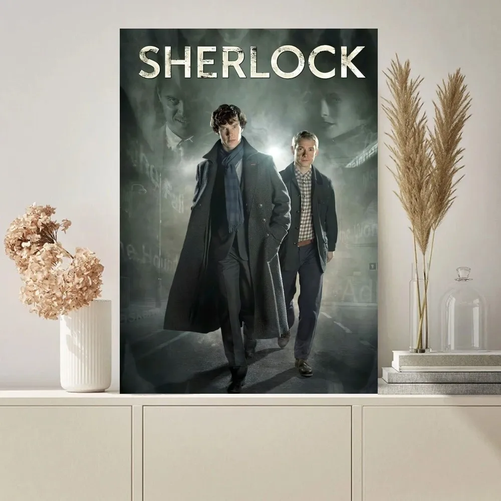 S-Sherlock H-Holmes Poster Paintings on The Wall Picture for Living Room Interior Painting Room Decoration