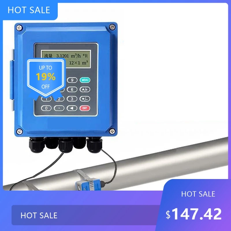 

7220Useful DN32-6000 Настенный расходомер воды Датчик Дополнительный датчик зажима для хранения Цифровой ультразвуковой расходомер жидкости