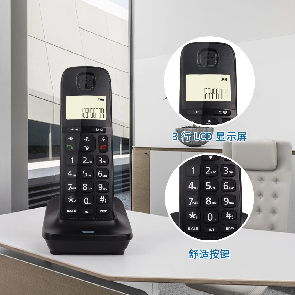 Mobile Digital Cordless Telephone Hotel Office Wireless Caller ID Fixed Landline Phone