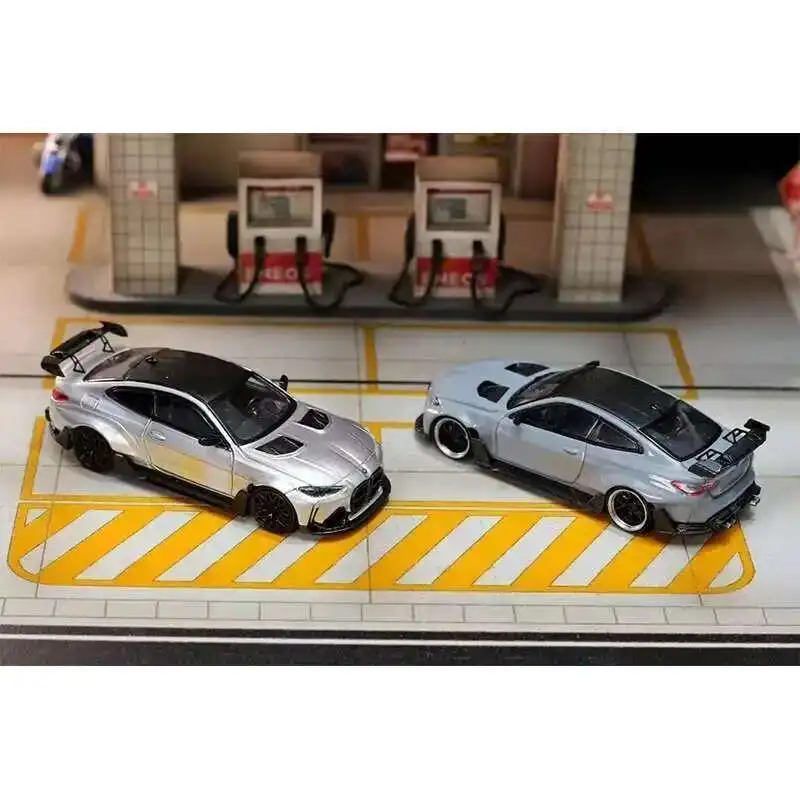 SW Disponibile 1:64 G82 M4 Concorso Grigio Argento Diecast Diorama Collezione di modelli di auto Warrior