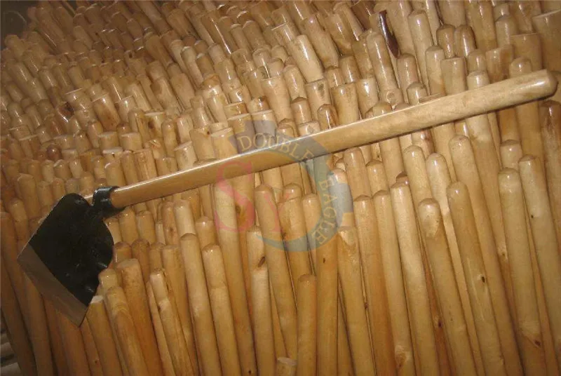 อุตสาหกรรมขนาดกึ่งอัตโนมัติหัวจอบไม้จับเครื่องบาร์กลม/พลั่วเกษตรไม้จับอุปกรณ์การประมวลผล