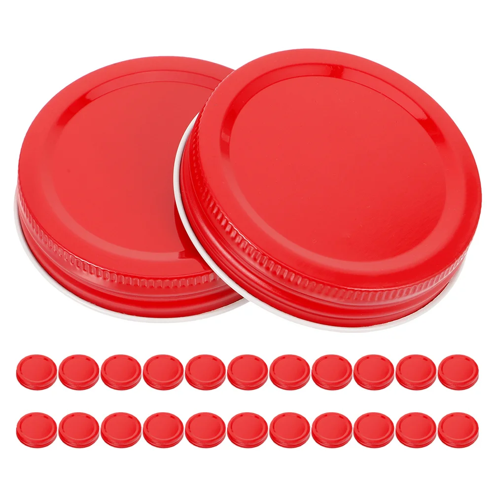 

24Pcs Mason Jar Lids Tinplate Leak-Proof Replacement Covers 70mm Reusable Canning Jars Seal Caps Jam Jar Covers