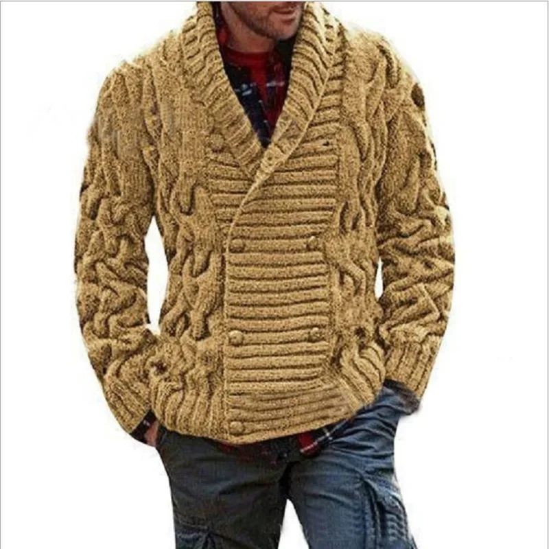 Winter Autumn Men Cardigan Sweater Men\'s V Neck Warm Knitting Sweaters Male Casual Slim Fit Jumper Clothes Jacket Coat Male 2021