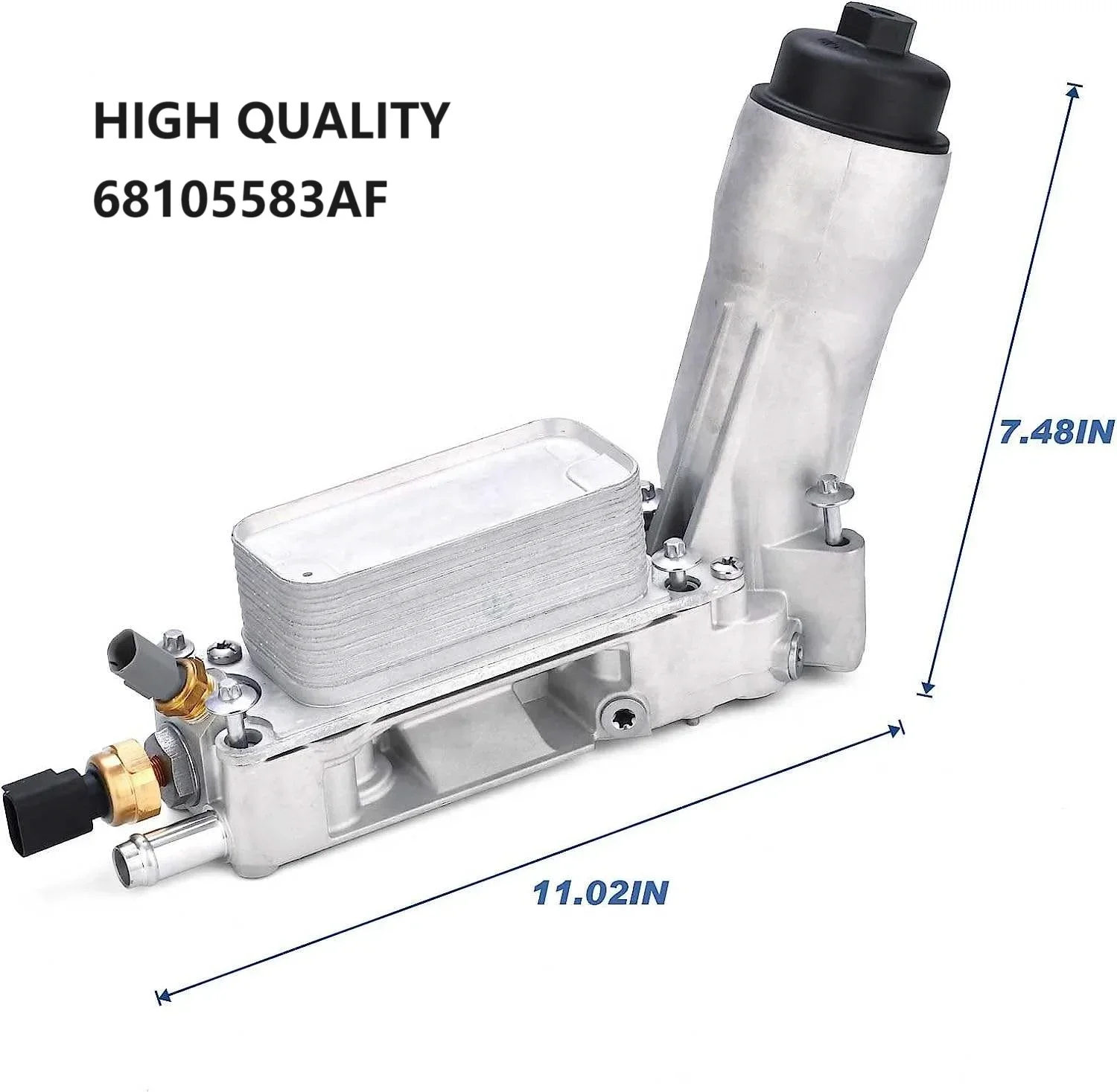 

Aluminum Engine Oil Filter Housing Oil Cooler 5184294AE 68105583af With Adapter For Chrysler 200 300 Durango 3.6L V6