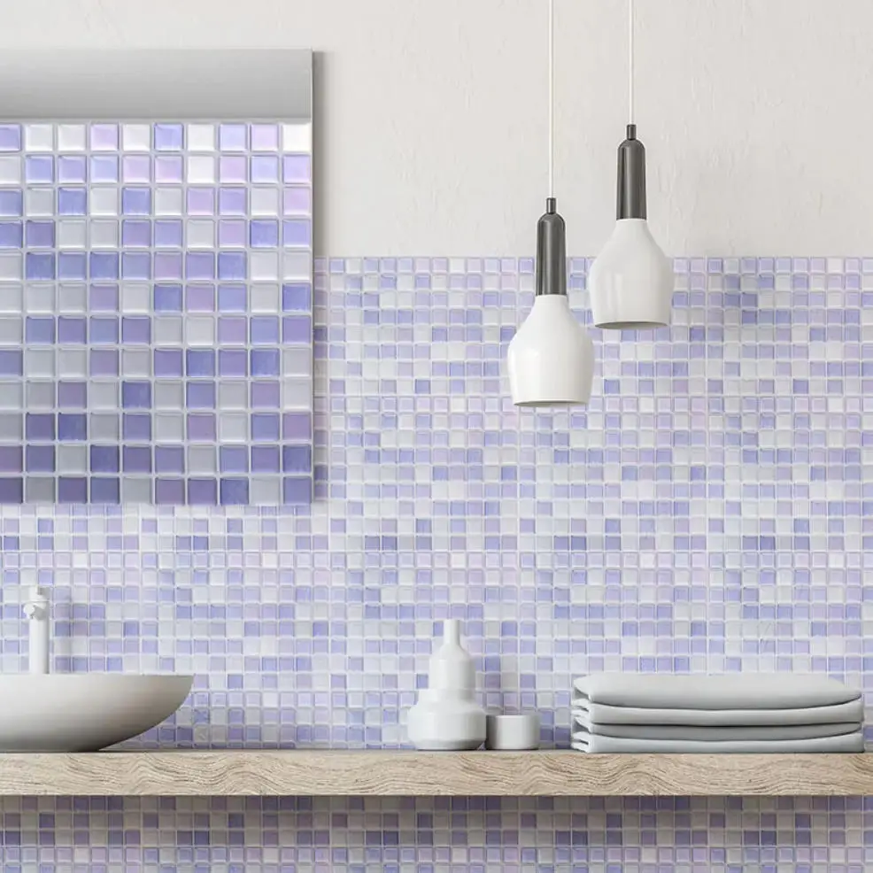 

Наклейки-плитка из хрустальной мозаики, 5-20 шт., 3D самоклеящиеся водонепроницаемые обои, съемный декор для ванной, кухни, дома