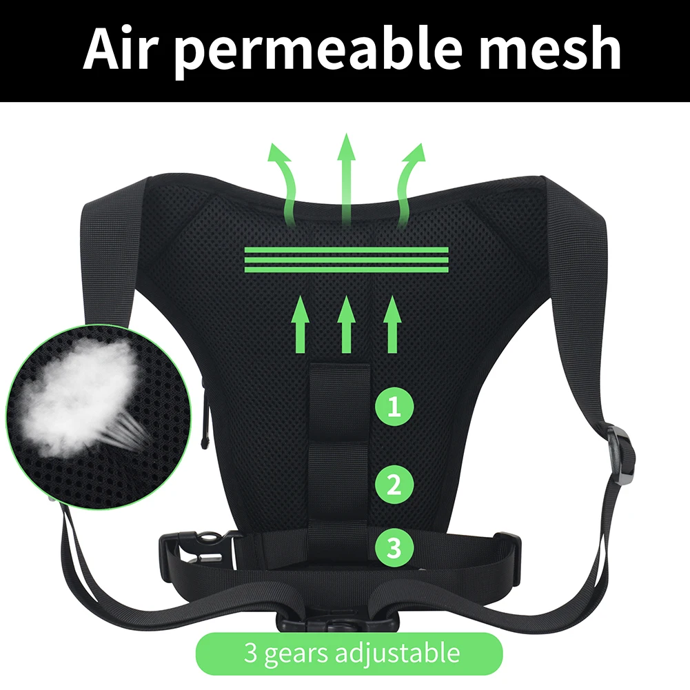 

Motorcycle Drop Leg Bag Hip Bum Ride Bag Large Capacity Motorbike Riding Chest Bag Multi-Function Breathable for Cycling Riding