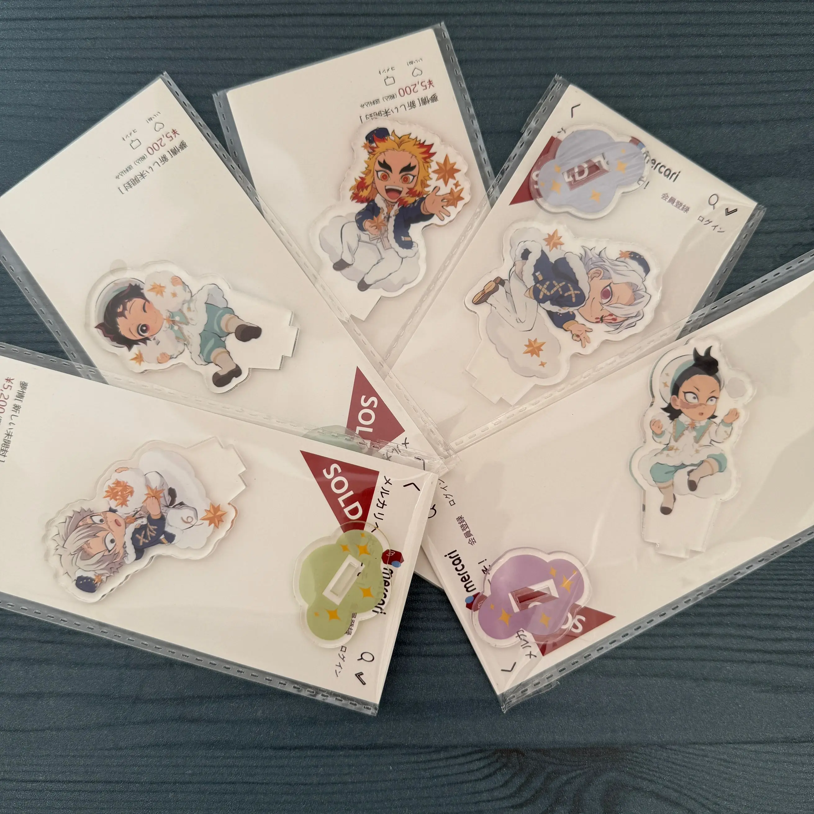 JX TOY Mini Demon Slayer 2025 Newyear Acrylic Stand Nezuko White Snow Figure Zenitsu Statue Sanemi Doll Kyoujurou Figur Gifts