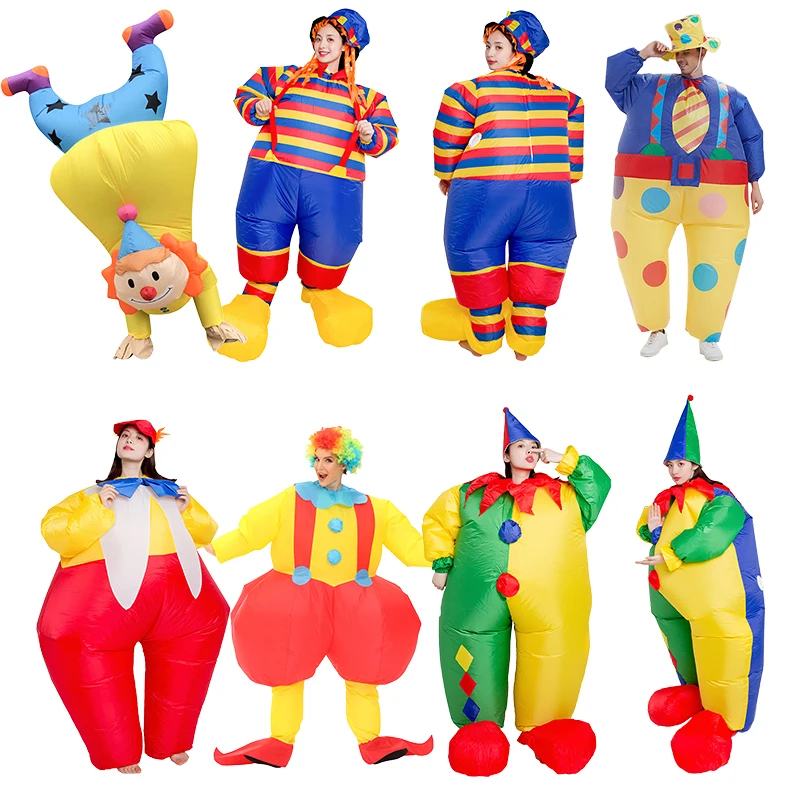 

Adult Clowns Inflatable Costumes Halloween Cosplay Costume Handclown Carnival Party Mascot Role Play Disfraz