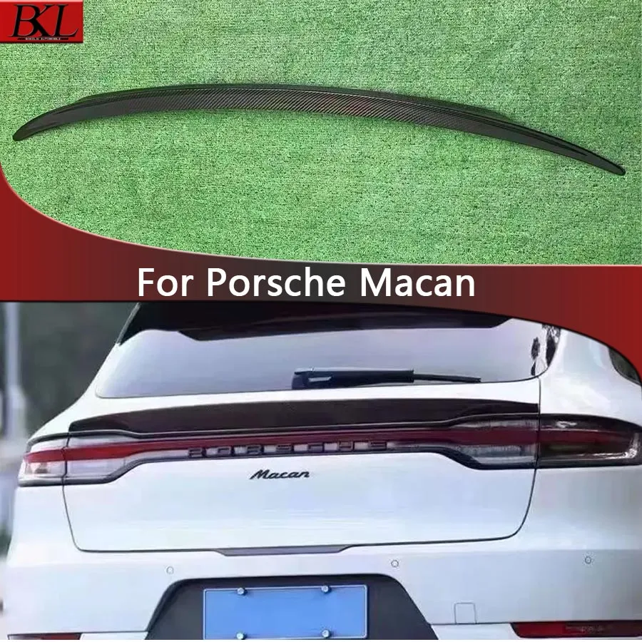 

For Porsche Macan 2018 Carbon Fiber Spoiler Rear Roof Trunk Spoiler Boot Middle Wings Car Styling upgraded body kit