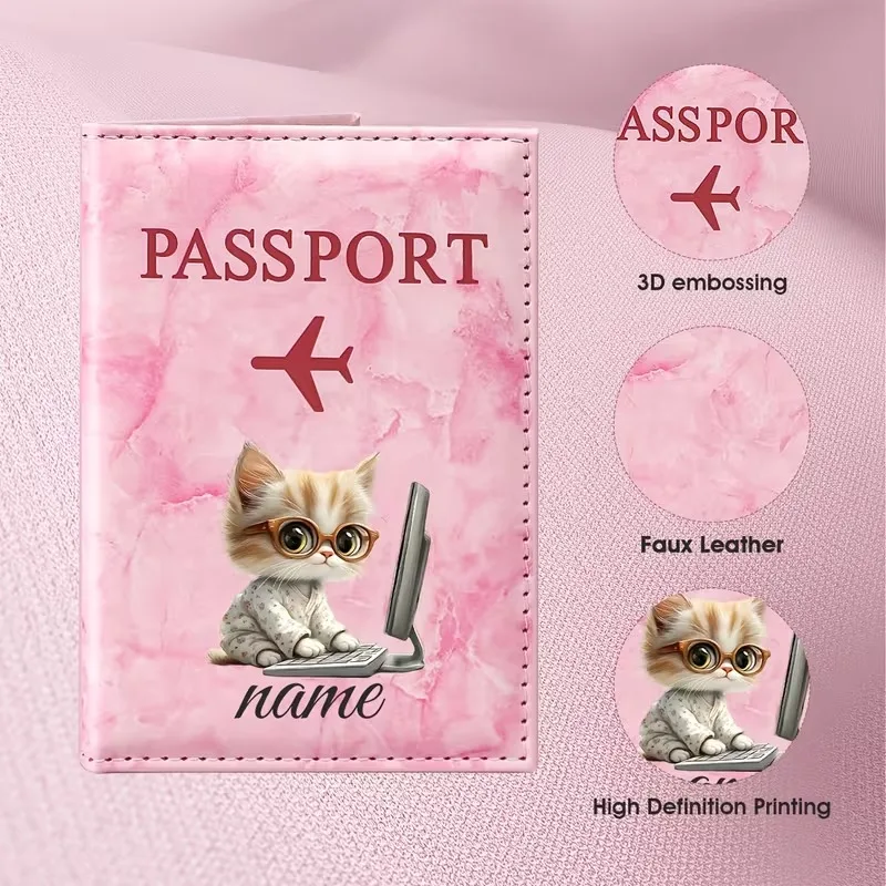 カスタムネーム/テキスト入りPUパスポートホルダー、旅行に最 - Laptop Accessories Name のレビューと価格