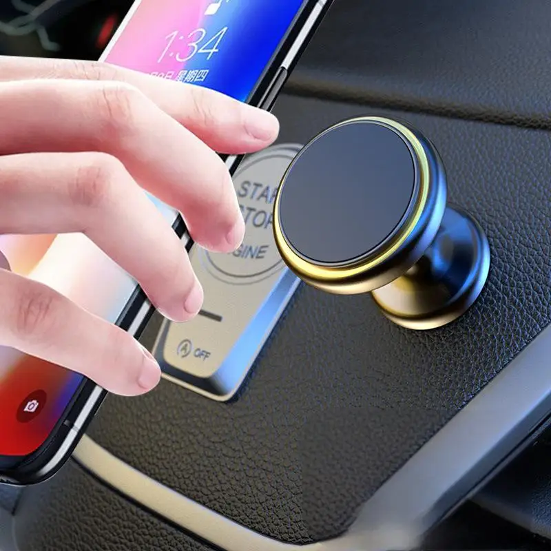 Pemegang Ponsel Mobil Konsol Tengah Rotasi 360 Derajat Paduan Oksidasi Dua Warna Braket Mobil Rotasi 360 Derajat