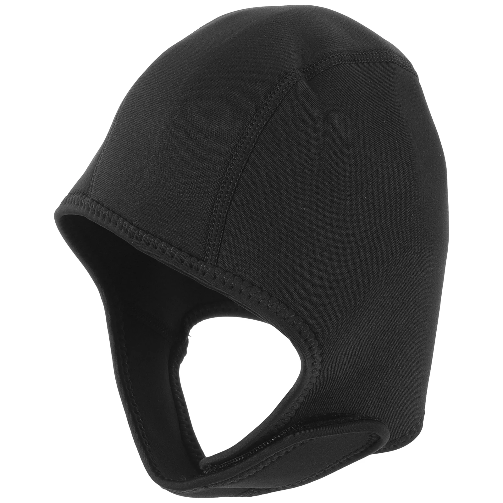 

Swimming Cap for Men Women Neoprene Shower Hat Foldable Ear Cover Warm Keep Visor Nose Clip Black Kisangel