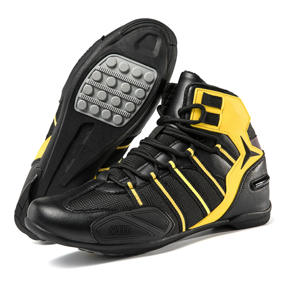 Motorcycle Boots Man Wear-Resistant Motocross Boot Breathable Motorcycle Shoes Anti-Slip Motorcycle Equipment Anti-Fall