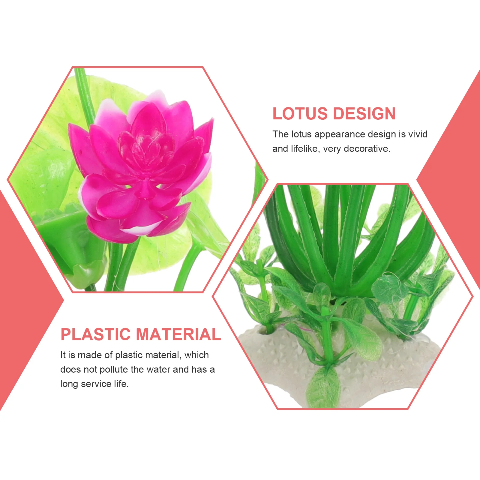 Simulated Lotus Ornaments Artificial Plants Realistic Water Aquarium Aquatic Fake Flower Betta Fish Tank Accessories