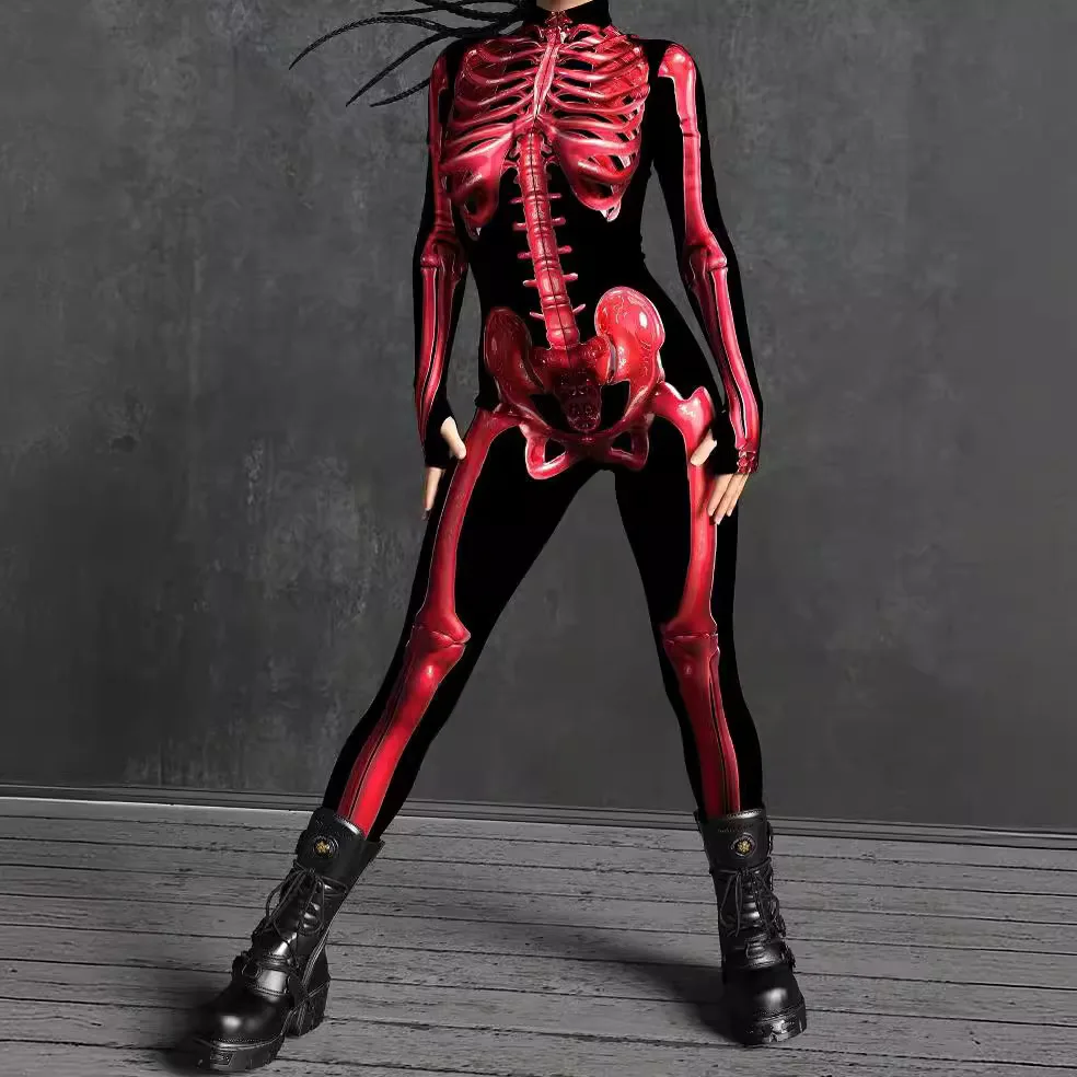 

Cosplay Sleeves Cosplay Costume Colorful Zentai Bodysuit Front Zipper Jumpsuit Burning Man Festival Outfit For Woman