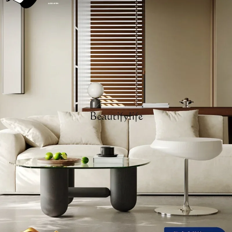 FGWabi Sanfeng 2024 new special-shaped coffee table combination high-end glass coffee table