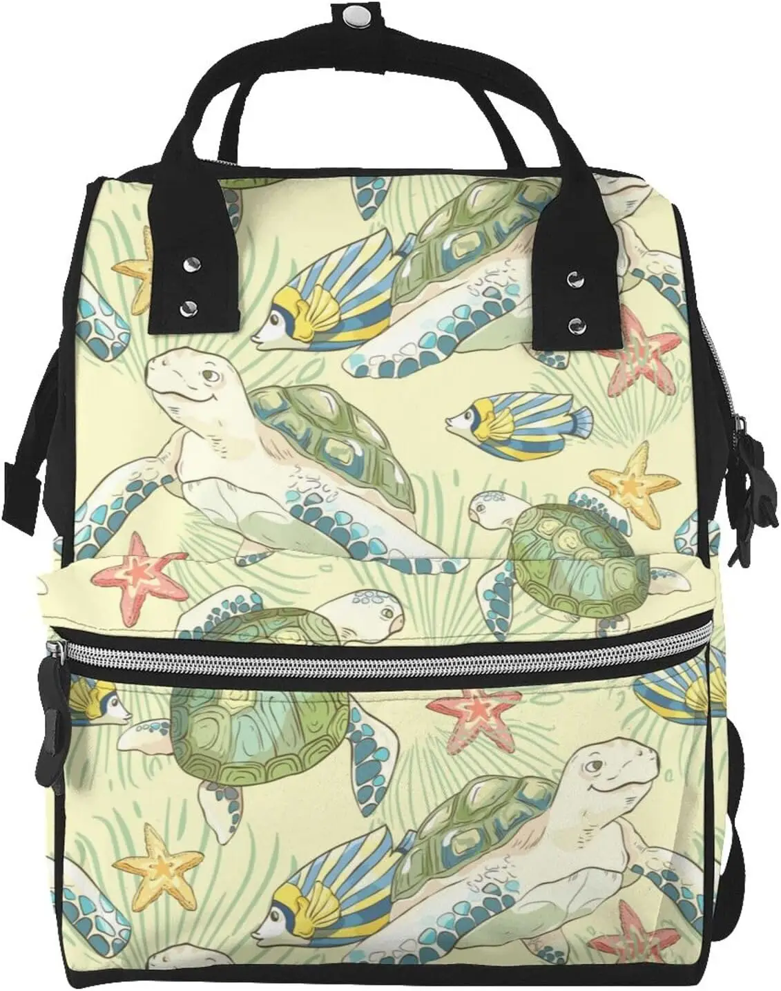 

Free Sea Turtles Diaper Bag Backpack for Women Large Capacity Nappy Bag Multifunction Waterproof Mummy Backpacks for Mom Dad Ess
