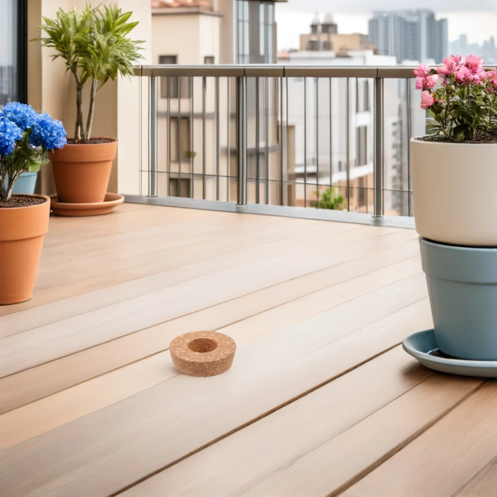 

12pcs Cork Lids For Glass Planters 6.5Cm Plant Corks With Center Hole Hydroponic Vase Lids Terrarium Bottle Stoppers