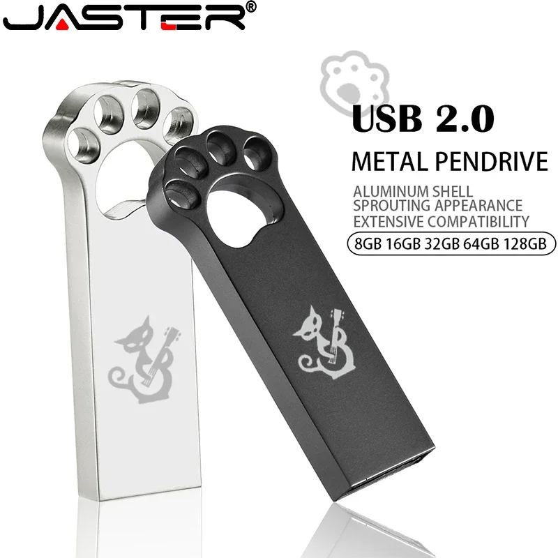 Mini Metal USB 2.0  Flash Drive 64GB with Designs High-speed U Disk 32GB Pen Drives 16GB 4GB with Key Chain Memory Stick Gifts