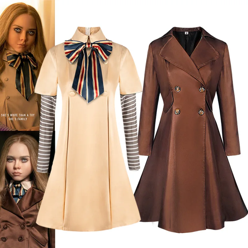 Megan cosplay costume American horror movie female lead adult and child same style dress complete set of cosplay costumes