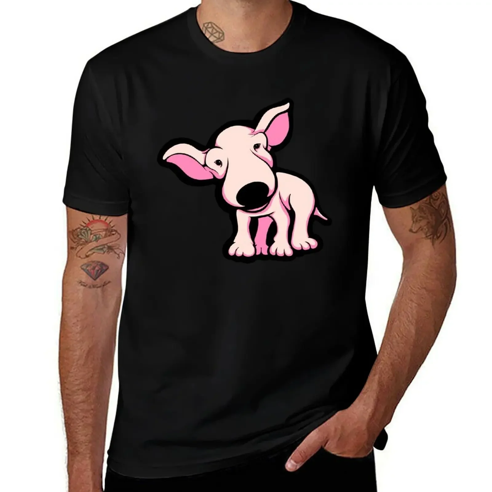 

Симпатичная футболка EBT Puppy Baby Pale Pink, забавная футболка, простая винтажная одежда, топы, мужская дизайнерская одежда