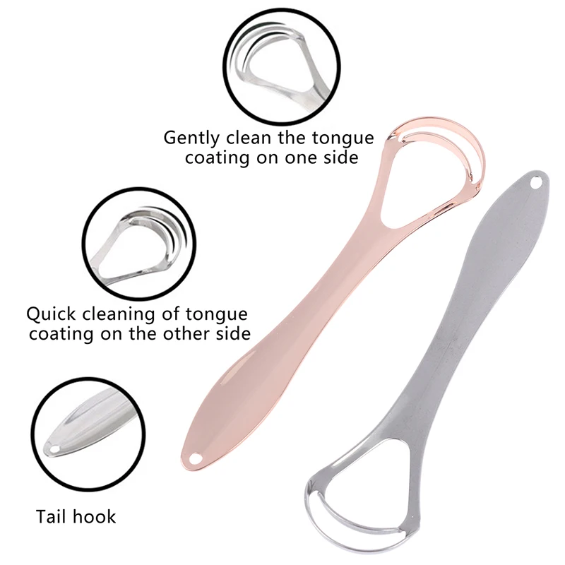 1 szt. Dwuwarstwowa skrobaczka do języka ze stali nierdzewnej do czyszczenia jamy ustnej do czyszczenia języka szczoteczka do czyszczenia jamy ustnej świeży oddech