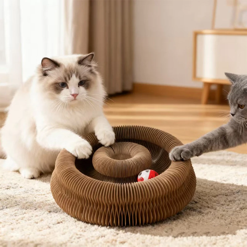 Cat Scratching Board and Cat House All-in-One, Extra-Large Cat Villa, Wear-Resistant and Non-Shedding, Wall-Mounted