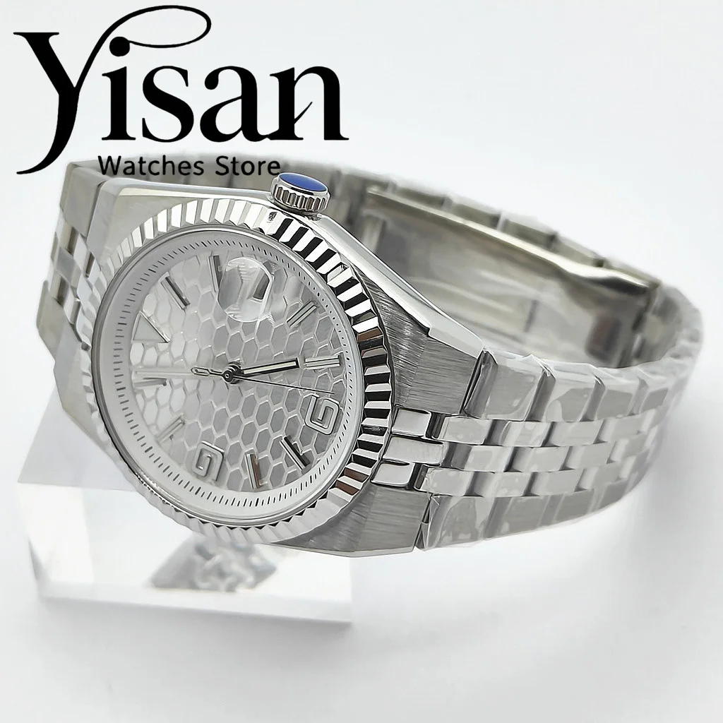 

Новые механические мужские часы диаметром 40 мм, асептический синий циферблат, сапфировое стекло, водонепроницаемые, механизм Miyota 8215 NH35.