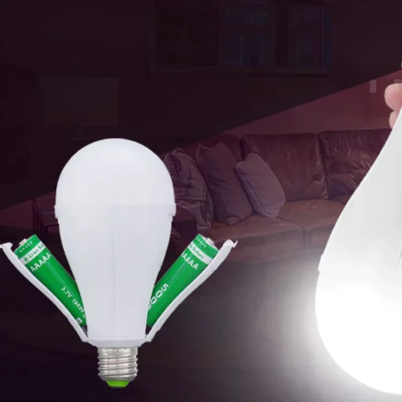 

LED TYPE-C Rechargeable Light Bulb E27 20W 85-265V Emergency Bulb Hanging Camping Lamp For Tent Home Power Failure Porch