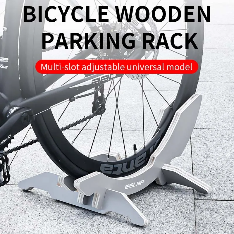 Eslnf Bicycle Display Rack Multi-slot Adjustment Display Stand Mountain Bike Road Placement Bike Wooden Parking Bracket