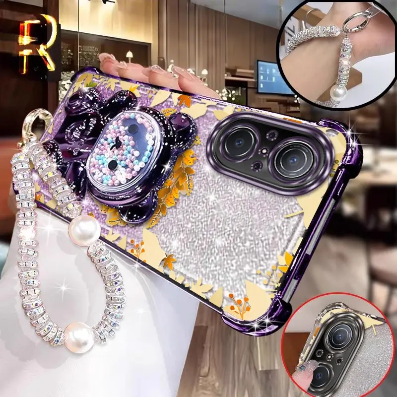 

Nova 9SE опавшие листья, браслет-держатель, чехол для телефона Huawei Mate 70Pro 50Pro 50 Pura70 40Pro 60 70 Magic 7 NOVA11 Cover