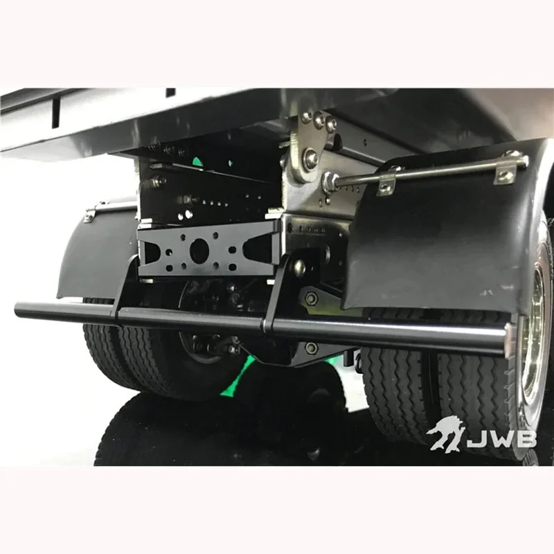 Barra de colisão para para-choque traseiro, escala 1:14, liga de alumínio, para caminhão tamiya rc, cassânia 770s 56368 volvo actros benz man, modelo de carro