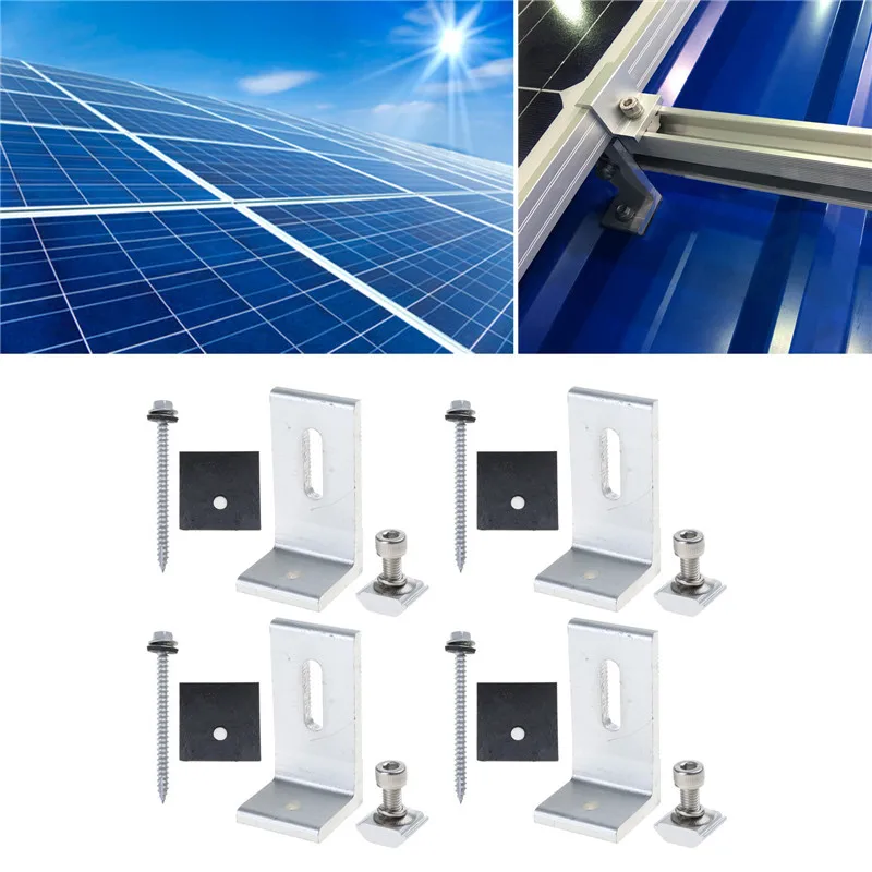 Solar Panel Mounting Bracket Aluminum Solar Panel L Brackets Roof Solar Panel Bracket for RV, Boat, Wall, Caravans