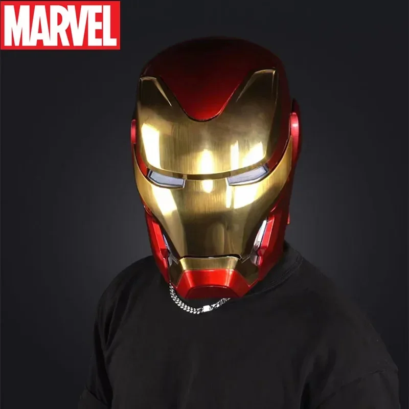 Nieuwe Marvel Iron Man Mk50 1:1 Wearable Helm Spraakgestuurde Vervorming Rond Figuren Animatie Derivaten Model Speelgoed Gift