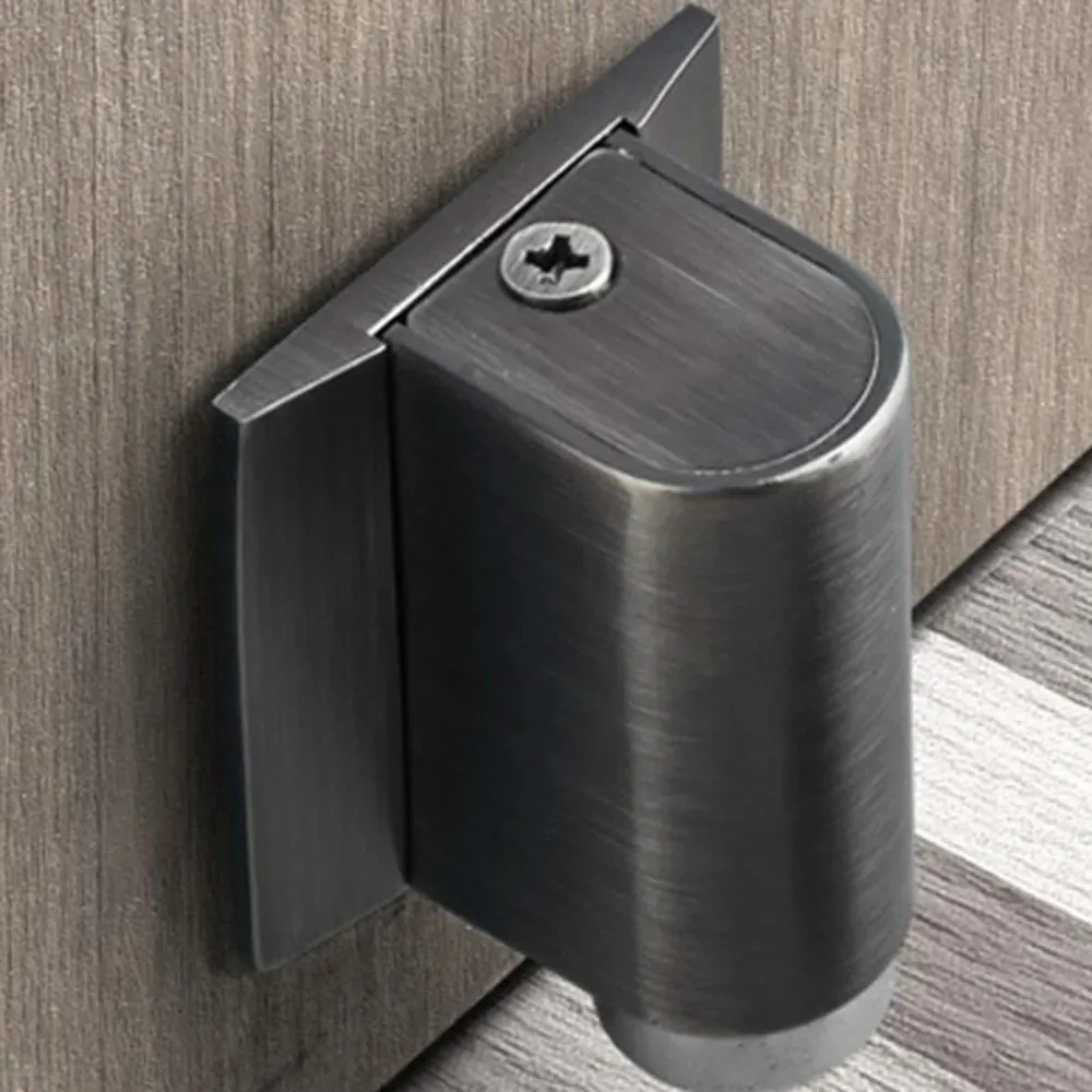 Anti-Collision Magnetic Door Stopper Punch-Free Installation Heavy Duty Door Suction Holder Floor Mounted Windproof Design