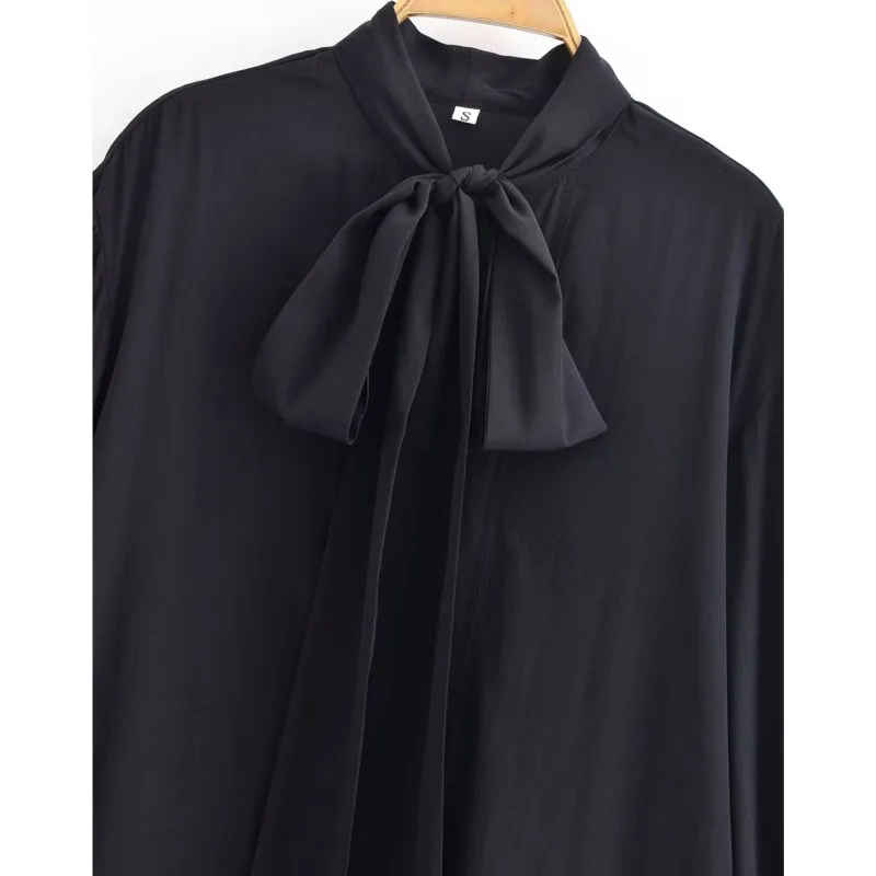 Frauen Bogen Dekoration Hemd Herbst Neue Lange Ärmeln Lose frauen Shirts Casual Chic Weibliche Kleidung Blusen