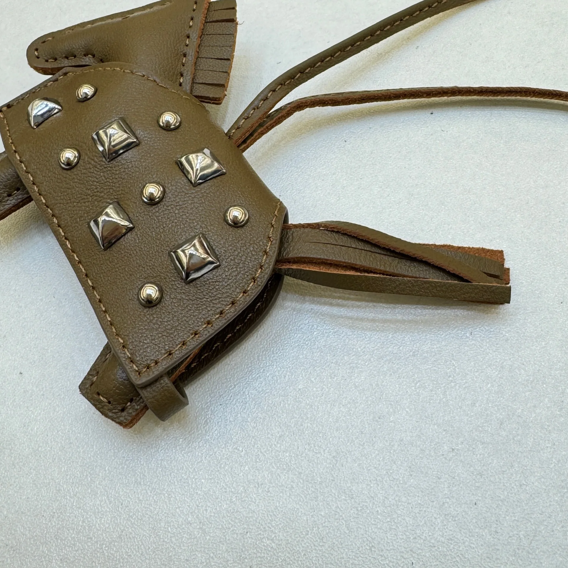 Soft Leather Pony Pendant, Car Pendant, Key Pendant, Handmade Leather New Rivets War Horse Bag Charm, Bag Charm Leather