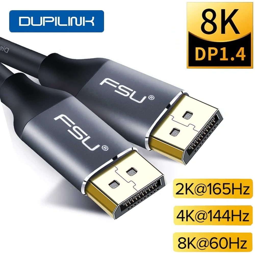 

DP кабель для порта дисплея 1,4 8K DP кабель 4K 144 Гц 2K 165 Гц фотоадаптер для порта для видео ПК ноутбука тв DP 1,4 кабель для порта дисплея 1,2