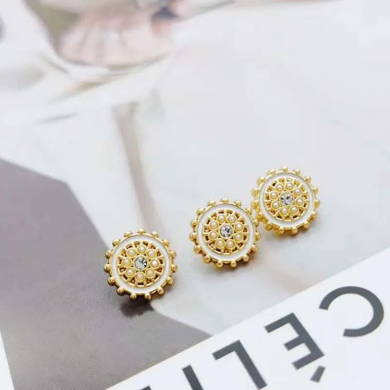 Kleine Perlenknöpfe aus Metall in Gold und Silber für Kleidung, Kleider, Damenhemden mit Manschettenkragen, dekoratives Nähzubehör, 10 Stück, 11,5 mm – Detail 2
