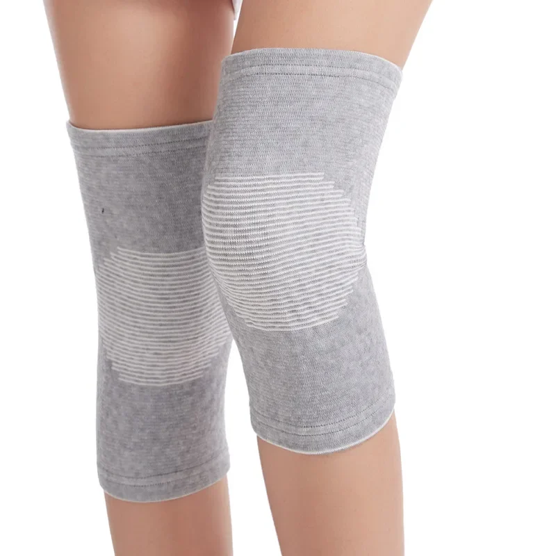 1 Paar Knieschoner Sport Bambuskohle Elastische Kniescheiben-Kompressionsstütze Knieschützer Beinwärmer Schmerzlinderung – Detail 7