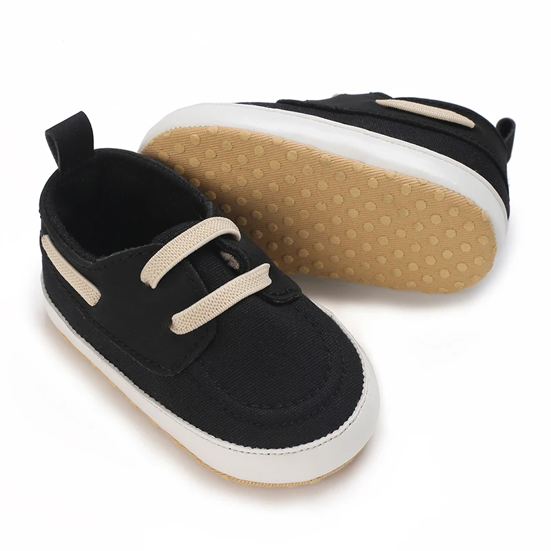 New Spring and Autumn Versatile Two-Tone Canvas Baby Soft-Soled Toddler Shoes