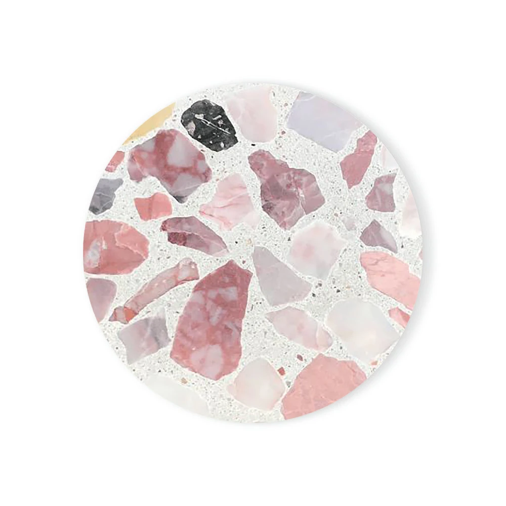 Terrazzo Marble Absorbent Coasters Ceramic Coasters for Wooden Table Suitable for Kinds of Cups Home Decor Housewarming Gift