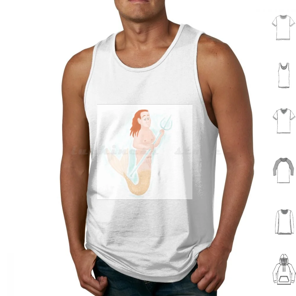 King Of The Sea Tank Tops Vest Sleeveless Merman Mermen Merman Trident Underwater Fantasy Fantasy Sea Ocean Pride